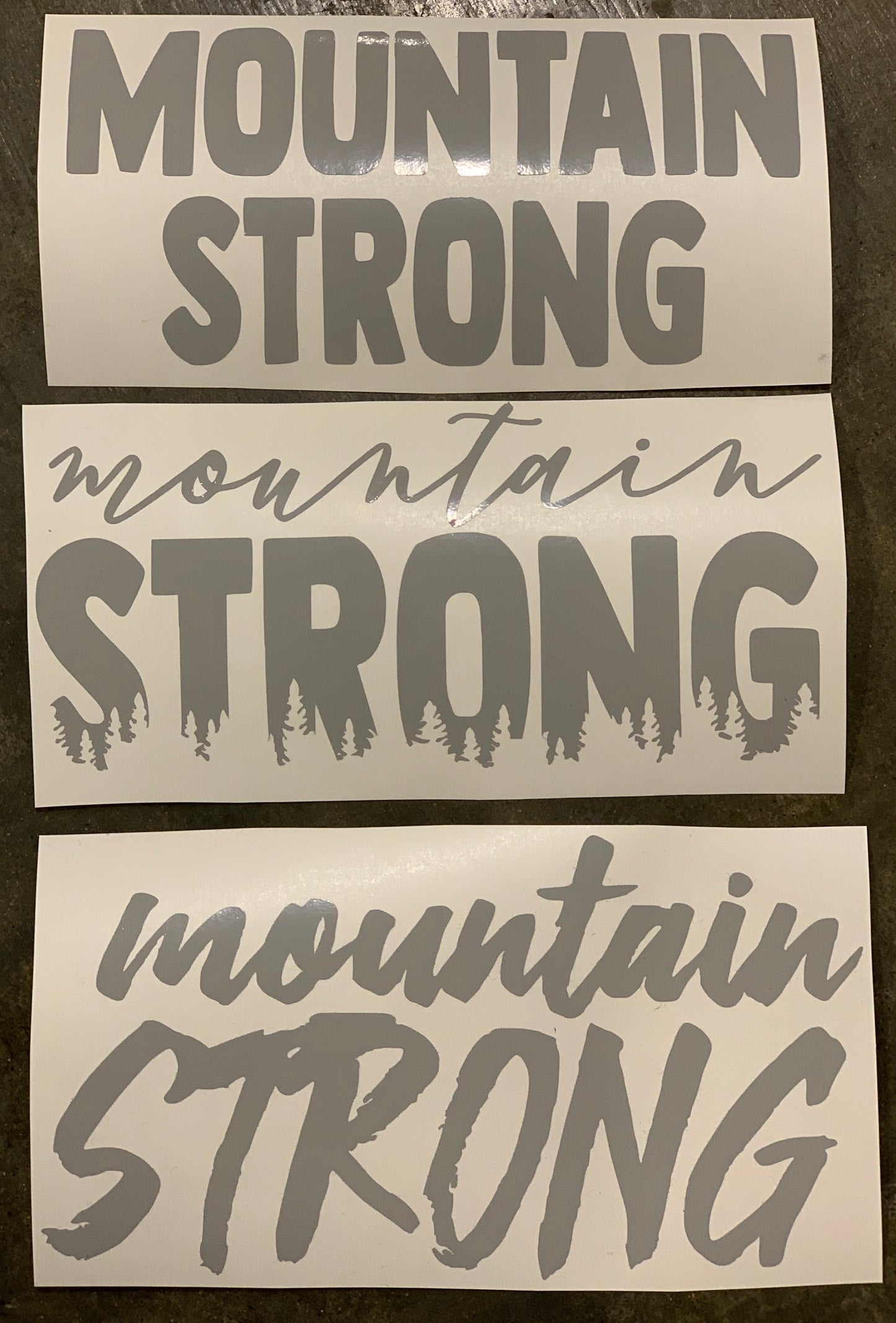 Mountain Strong Vinyl Decal