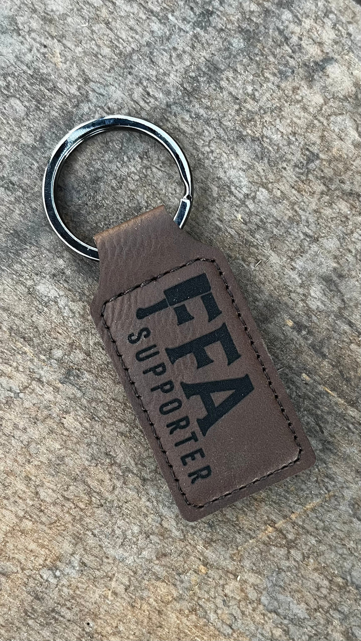 Supporter Faux Leather Keychain