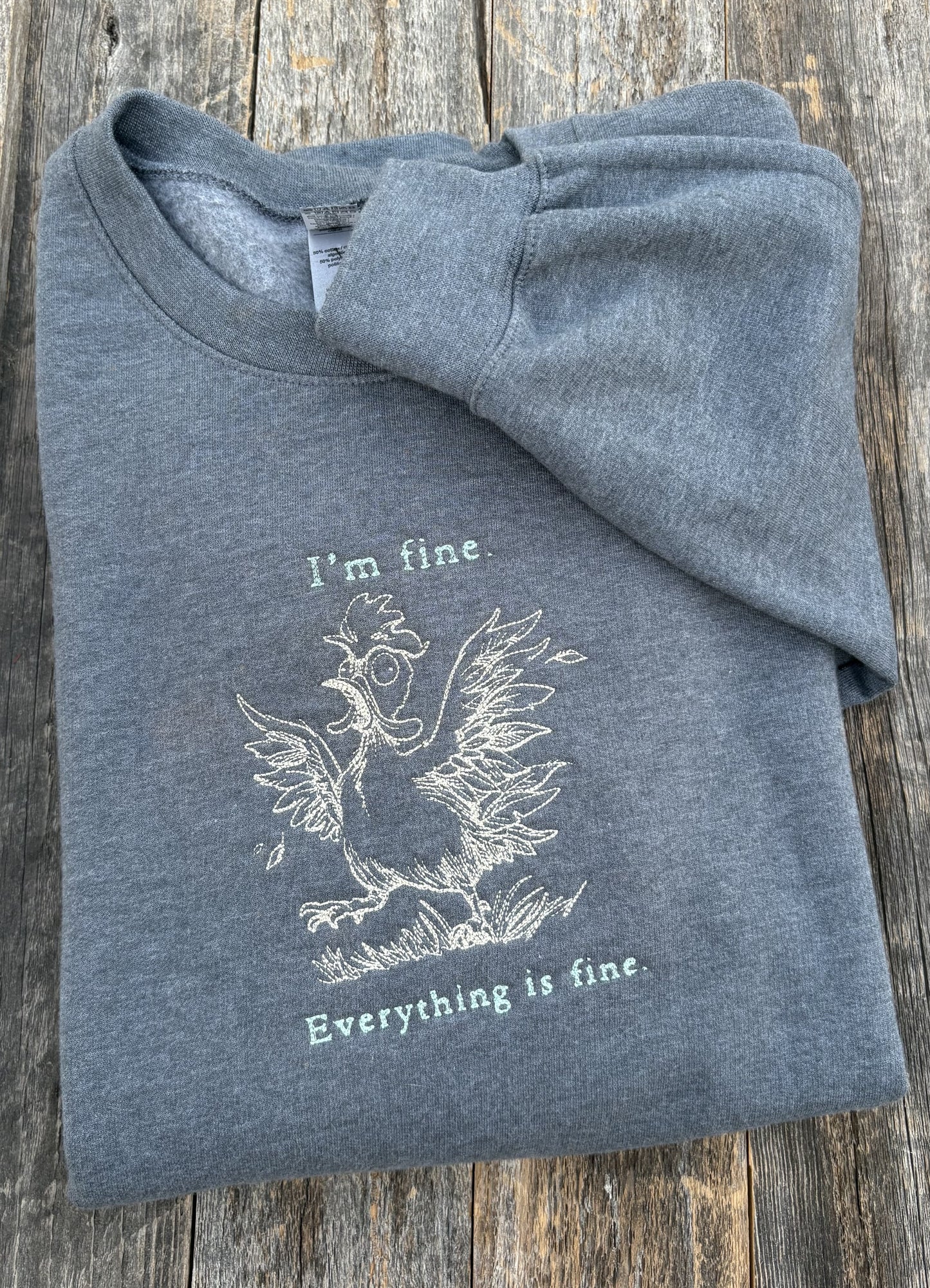 Embroidered crew necks