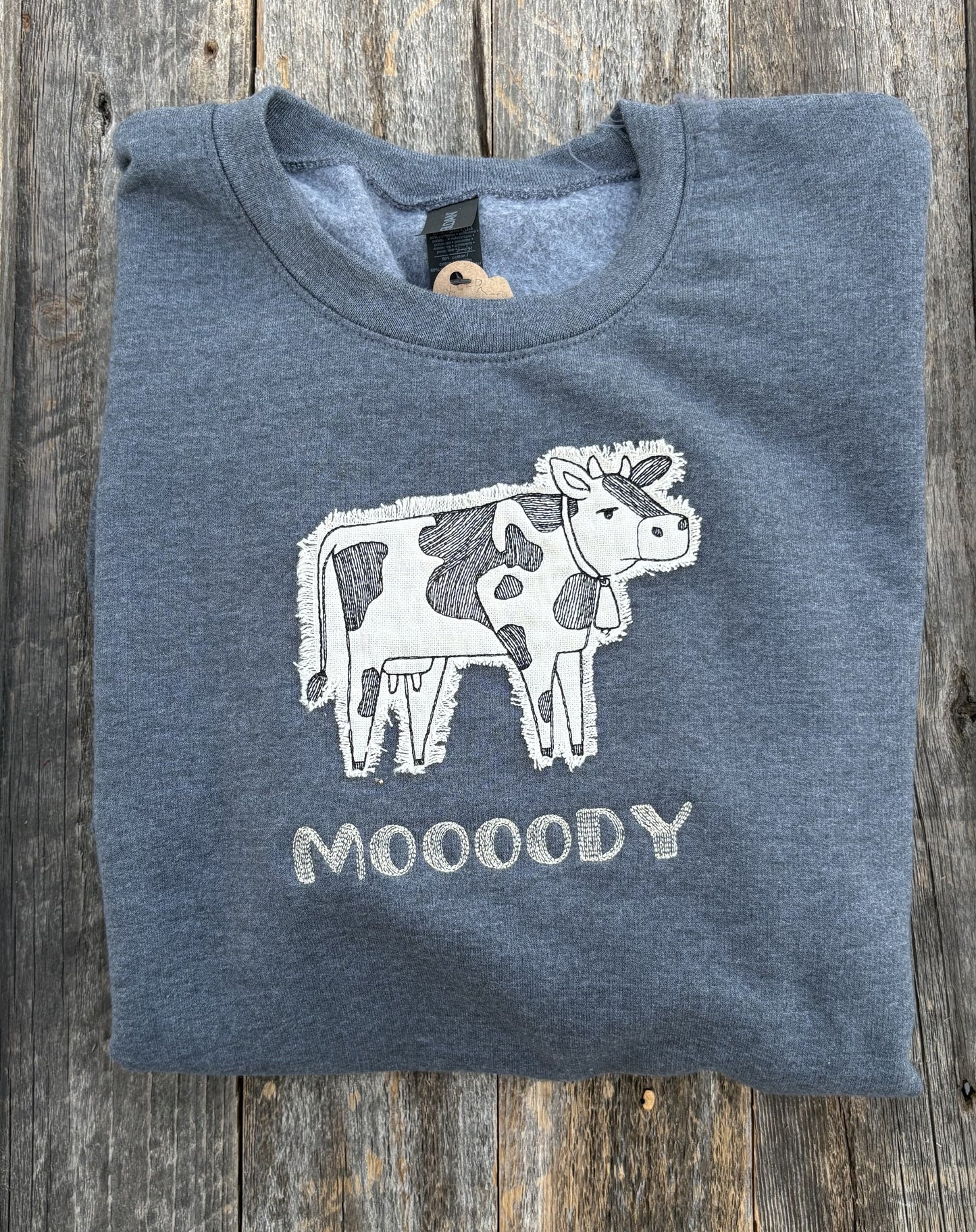 Embroidered crew necks