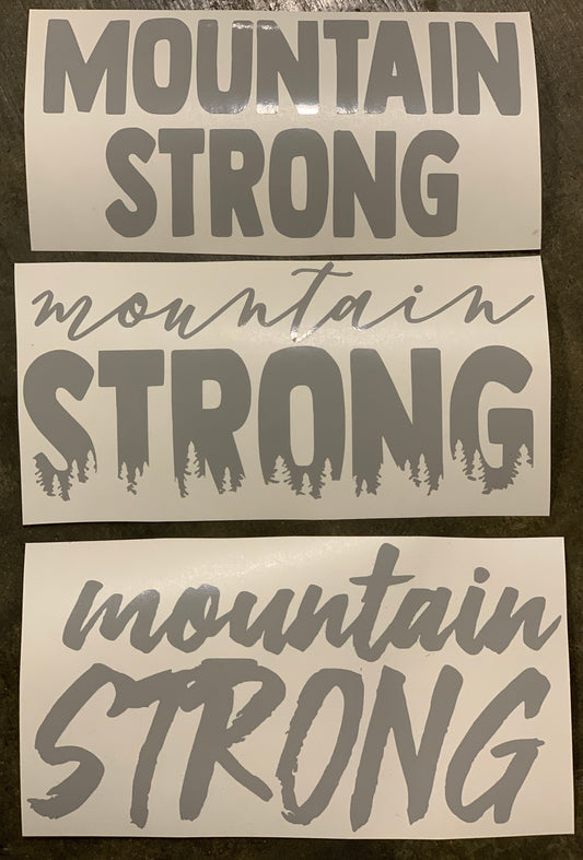 Mountain Strong Vinyl Decal