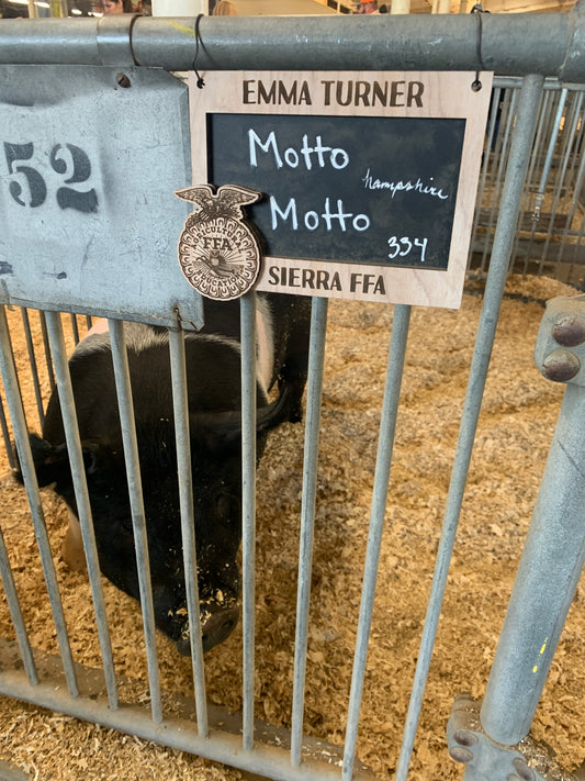 Fair Stall name plate